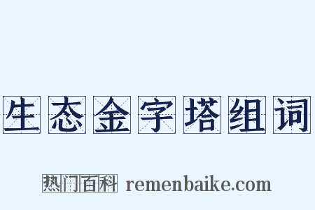 生态金字塔组词是什么意思的图片